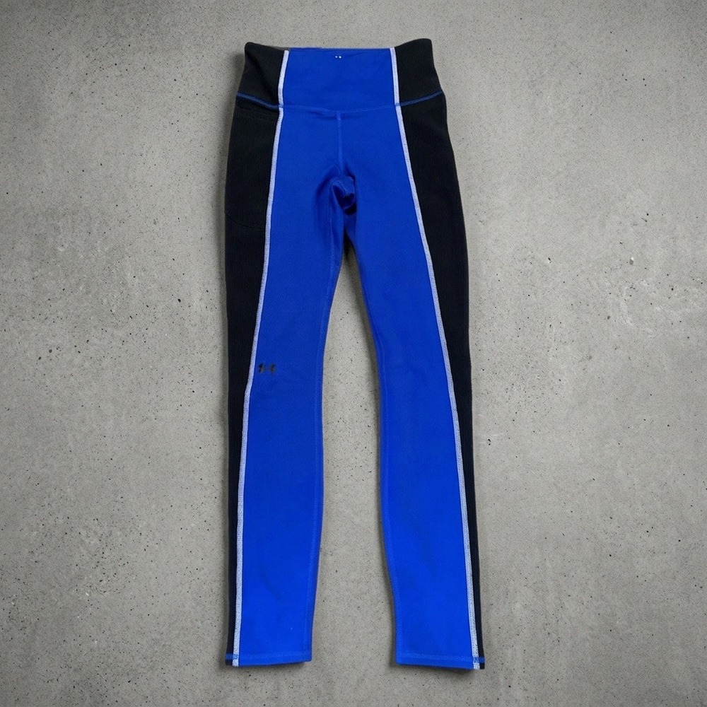 Under Armour Train Cold Weather Leggings Womens S Blue High Rise 1379889 NWT